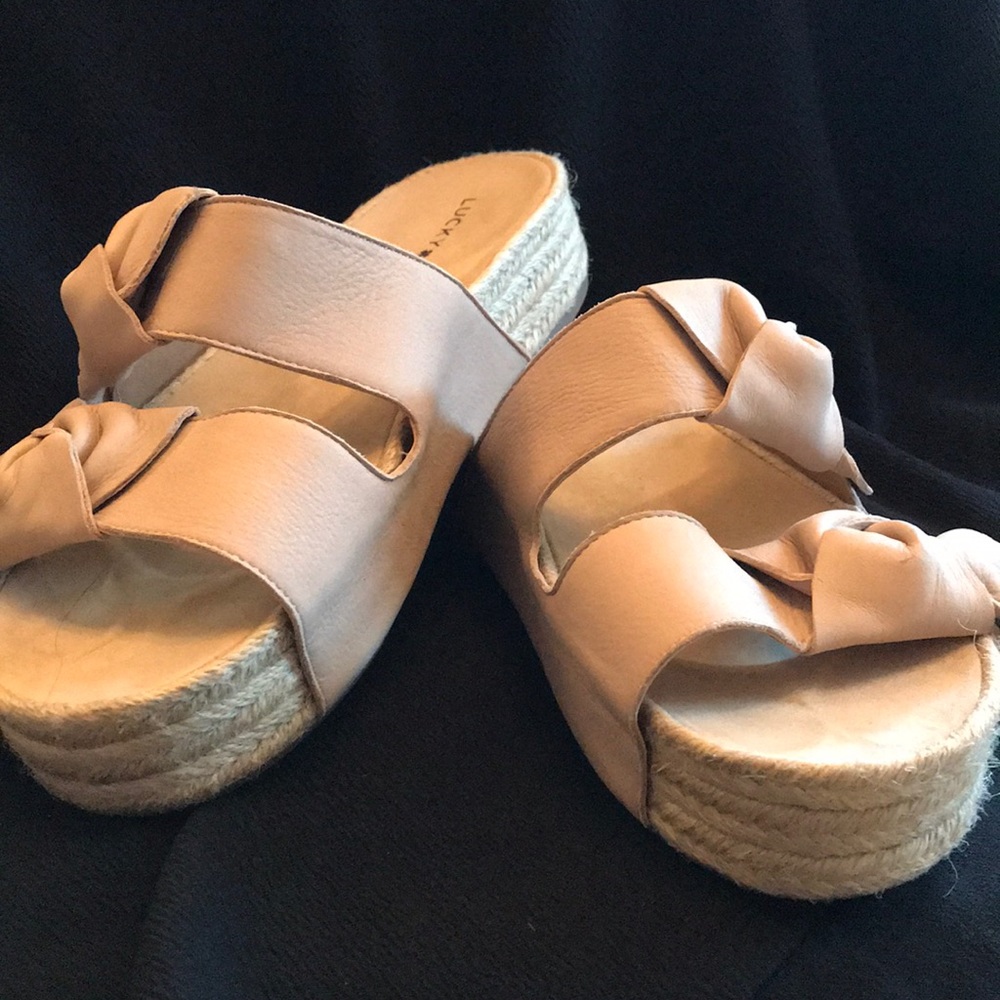 Lucky Brand wedge sliders